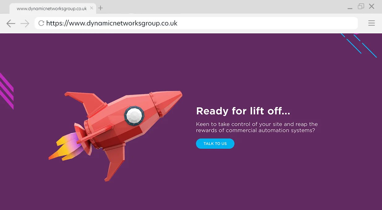 Dynamic Networks Website Screenshot - Digital Yogi